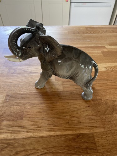 Porcelain ceramic elephant - porcelain,