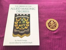 The Order Of The Allied Masonic Degrees Collar Jewel And Book