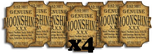 Badshit moonshine labels wine - moonshine,