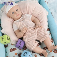 21inch Big Baby Blue Eyes Boy Doll Full Body Silicone Reborn Baby Doll Prematur