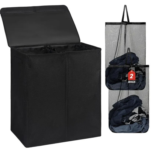 150l double laundry basket - 150l,