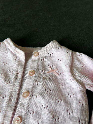 Nutmeg girls pink knit cotton - knit,