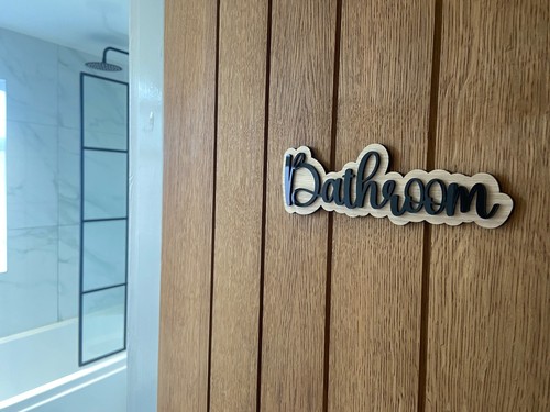 Personalised bathroom door - personalised,