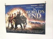 Signed The World’s End Simon Pegg Nick Frost Edgar Wright cardboard Poster