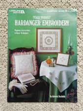 Vtg Leisure Arts Teach Yourself Hardanger Embroidery Adelaide Stockdale 14 pgs