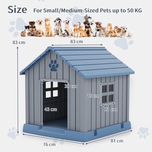 Dogs plastic dog - house, for