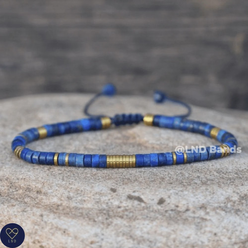Lapis lazuli hematite - hematite, handmade