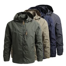 Mens Waterproof Windbreaker Rain Jacket Tactical Jacket Hooded Bomber Coats