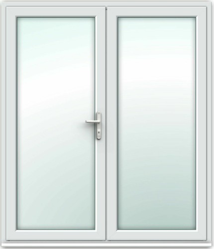 White upvc french doors - french, /