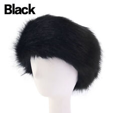 Ladies Russian Fluffy Faux Fur Hats Womens Winter Ski Cap Warm Headband Hats 