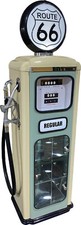 Vintage Retro Route 66 Petrol Pump Display Cabinet 1950s Style - Illuminated