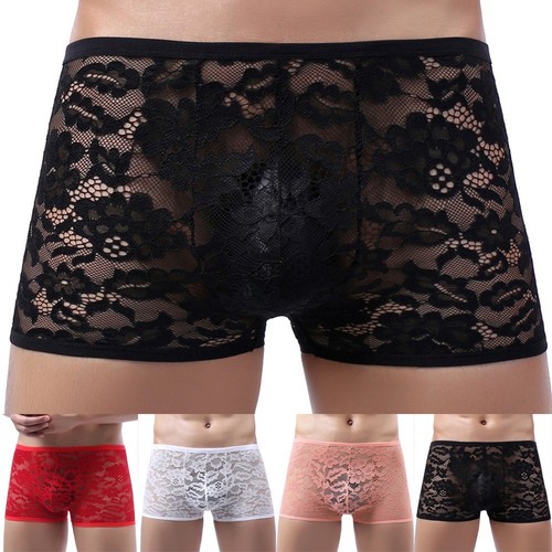 Sheer men lace boxer - lace,