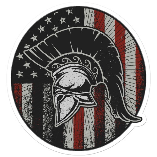 Spartan helmet flag vinyl - spartan,