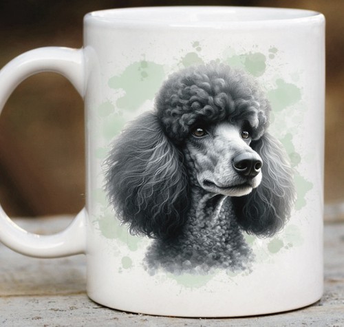 Standard poodle dog mug pet - poodle, mug,