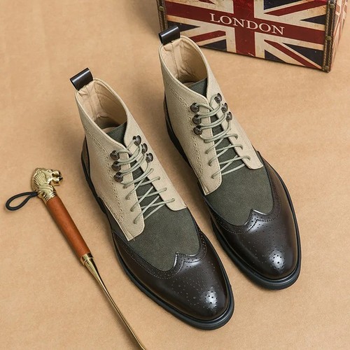 Luxury men suede leather - luxury, &