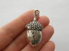 1 Acorn  charm antique silver