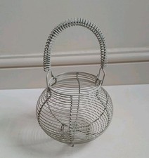 Cream Kitchen Wire Egg Storage Basket