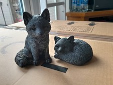Small Fox Stone Garden Ornaments Good Used Condition Cute