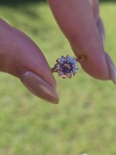 18ct gold Amethyst and diamond