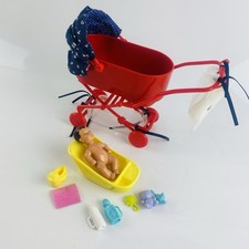 Barbie doll baby pram and