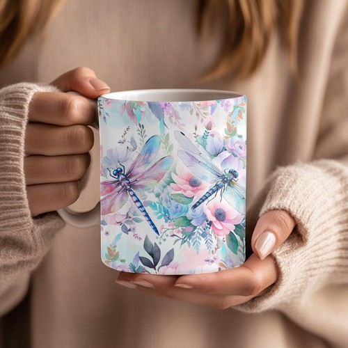 Pretty floral dragonfly - pretty,