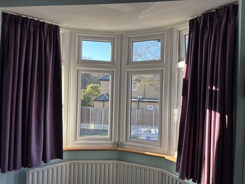 Hillary purple curtains - purple,