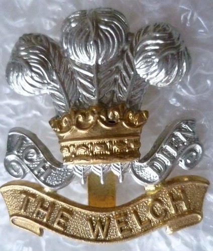 Welch regiment cap badge - welch,