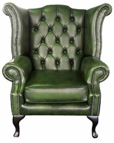 Genuine leather antique green - genuine,