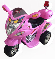 Police motorcycle ride on - 6v,