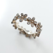 PANDORA DAISY FLOWER RING STERLING SILVER  190934CZ ALE 48 925