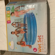 Intex Three Ring Pool, Inflatable, Blue, 1.68mx 38cm