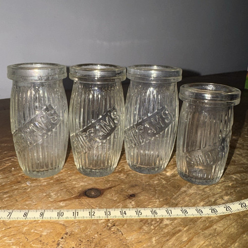 Vintage lot ribbed - lot, glass