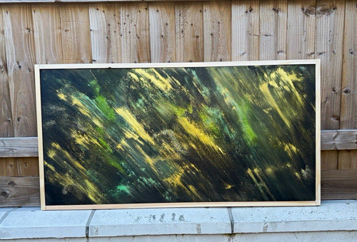 Large framed abstract green - large,