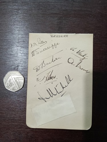 Yorkshire cricket autographs - yorkshire,