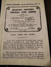 RARE WARTIME PROGRAMME BRADFORD NORTHERN V FEATHERSTONE ROVERS 26TH FEB 1944