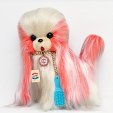 Vintage plush pink Pomeranian