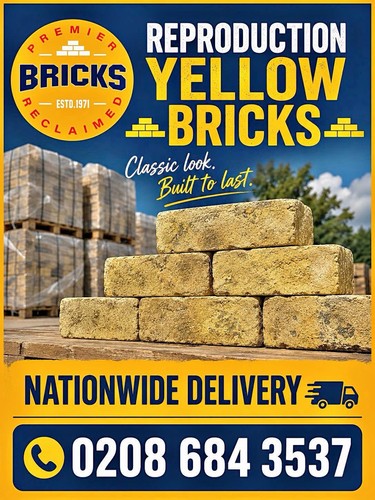 Imperial yellow stock - yellow, bricks