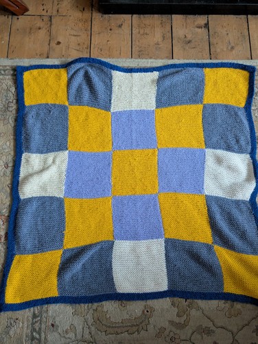 Handmade block design - block, knitted