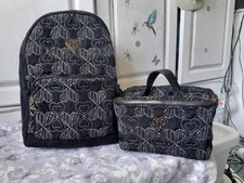 River Island Back Pack And Lunch Bag black