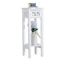 Telephone Bedside Table Cabinet Nightstand Side End Drawer Shelf Storage Bedroom