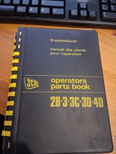 JCB 2B 3 3C 3D 4D Operators Parts Book - Very Rare