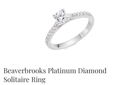 Platinum diamond solitaire - platinum,