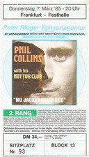 Phil Collins  In Concert 1985 Frankfurt  Ticket / Konzertkarte / Eintrittskarte
