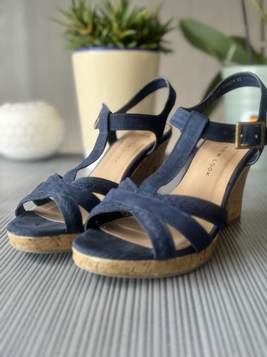 Newlook black strappy cork - newlook,
