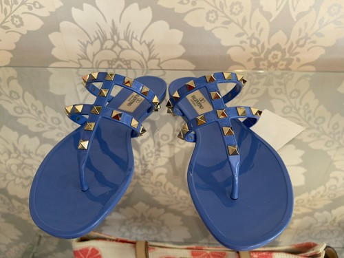 Valentino blue rockstud flat - valentino,