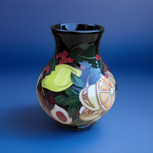 Moorcroft figgy pudding vase - figgy,
