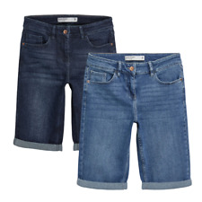 Ladies N@@t Denim Knee Length Shorts Blue Sizes 6 - 18 Regular Tall