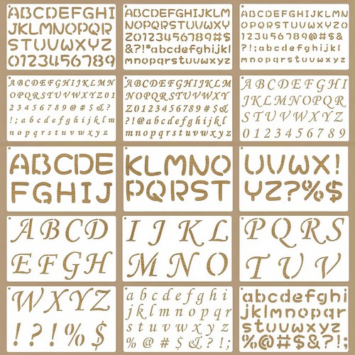 Pack letter stencils - pack,