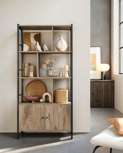 Shelf bookcase with doors - shelf,