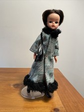 Sindy Doll vintage green and black coat, bag & boots - VGC